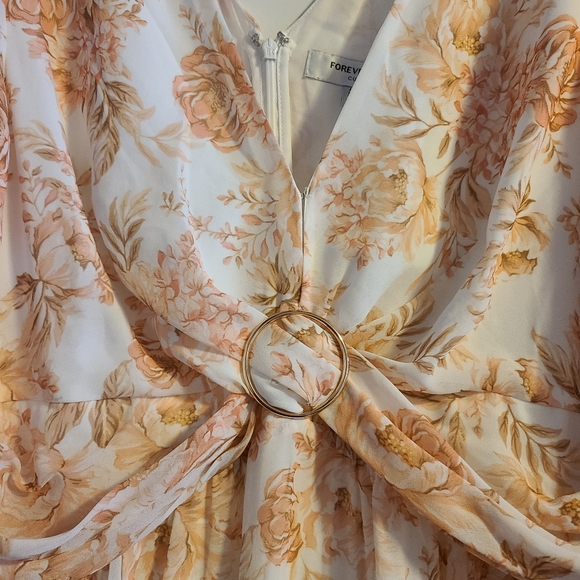 ForEver New Caterina Floral Ring-Detail Curve Mini Dress Size 14 - Picture 6 of 7